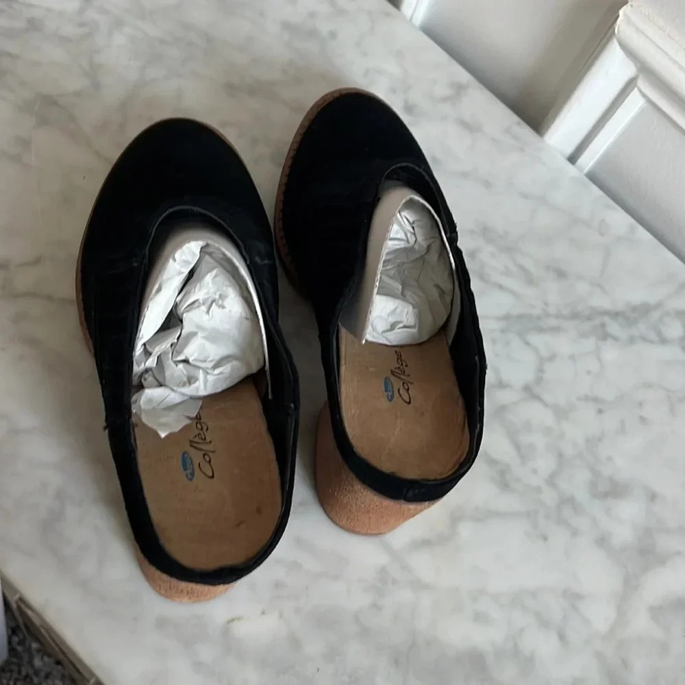 NWT Aqua College black suede bootie slip on 6.5 - Picture 5 of 7